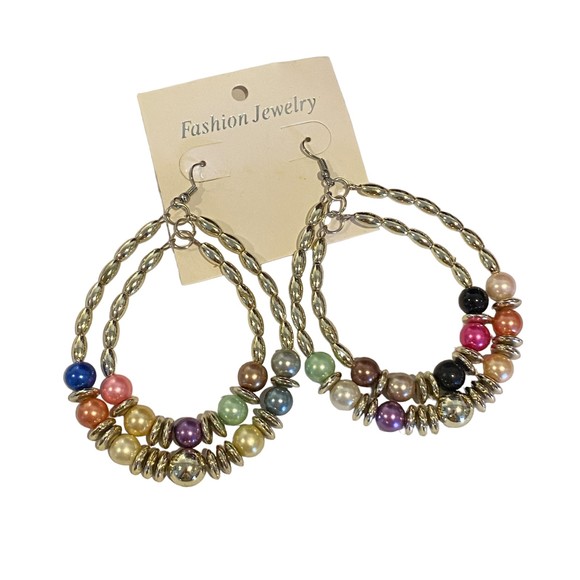 Multicolor Teardrop Dangle Fashion Earrings - New - Picture 1 of 2